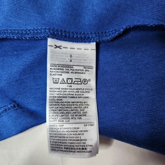 Gap Women's Size O Blue Dress Sleeveless Ruffled Bottom - Picture 5 of 5